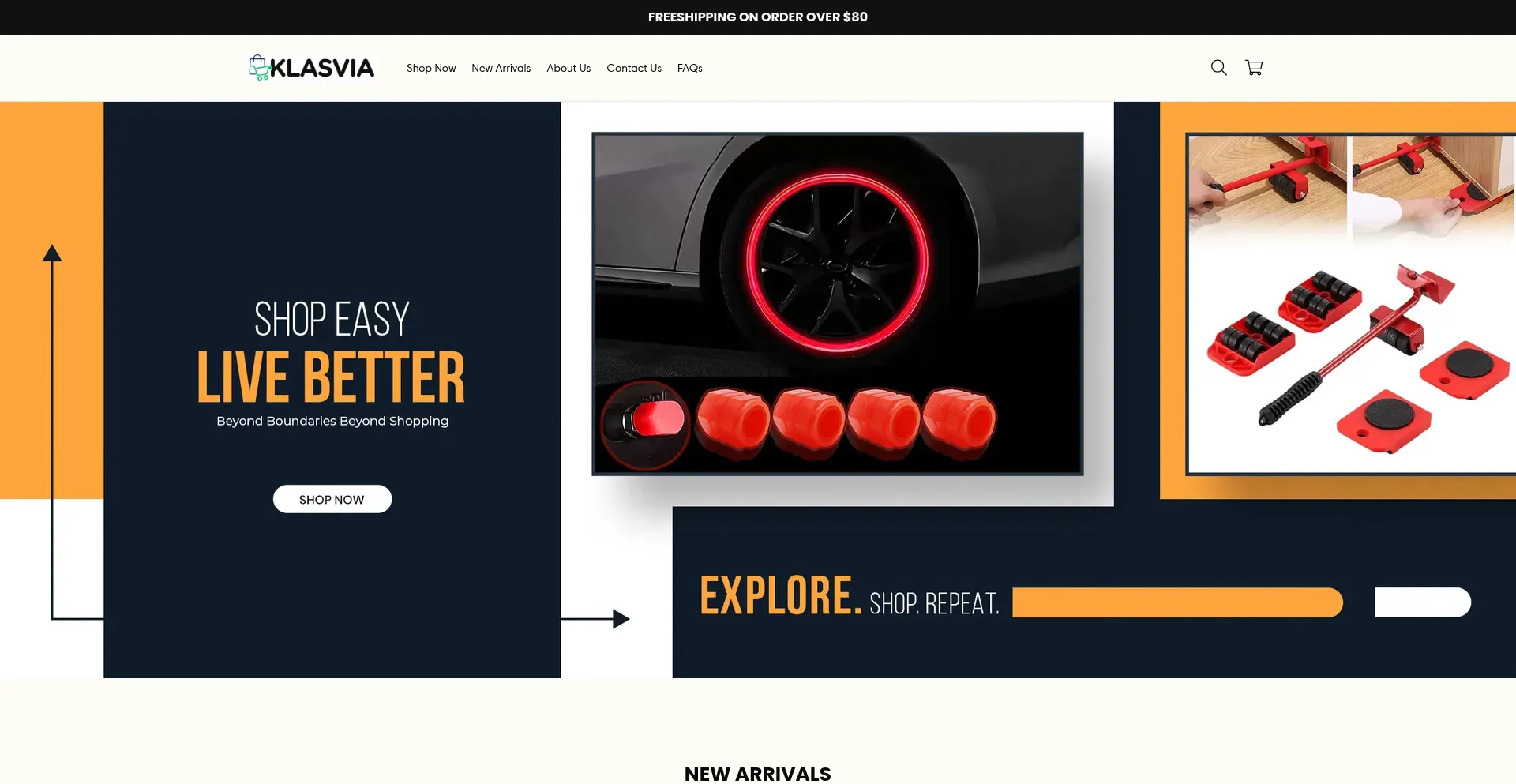 Website screenshot of Klasvia.com