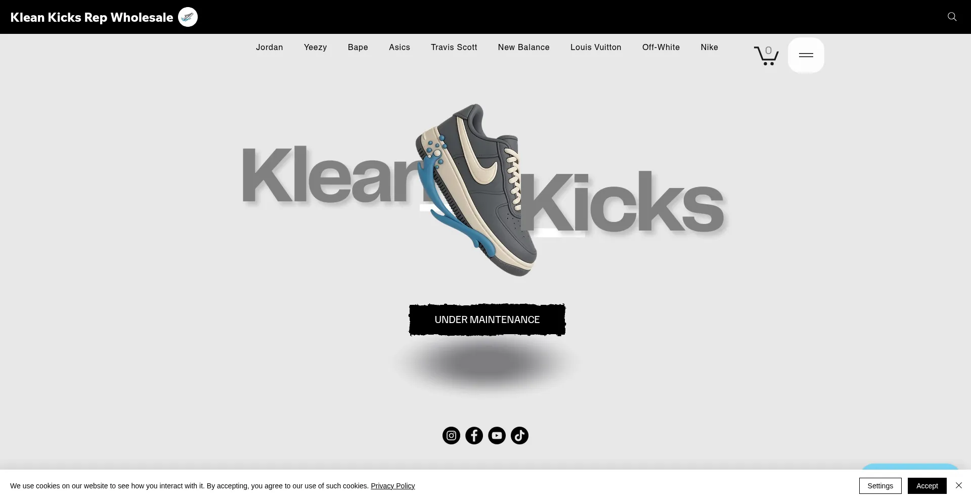 Website screenshot of Kleankicks.ca