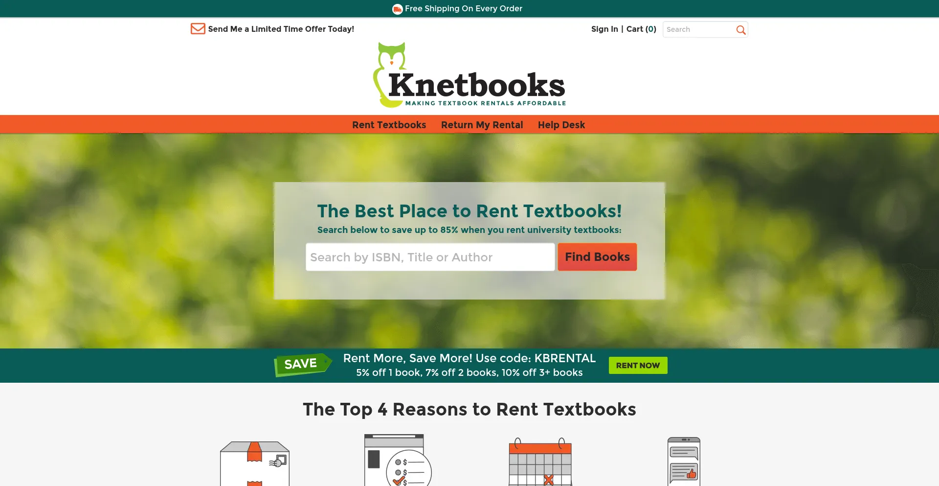 Website screenshot of Knetbooks.com