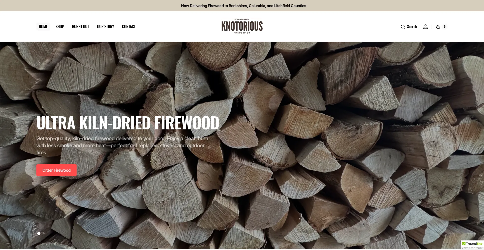 Website screenshot of Knotorious.co