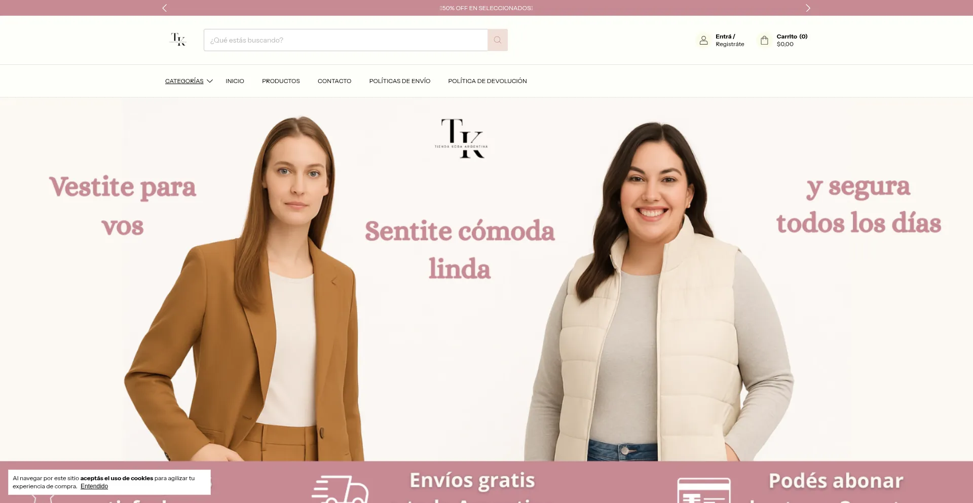 Website screenshot of Kobatiendaargentina.com