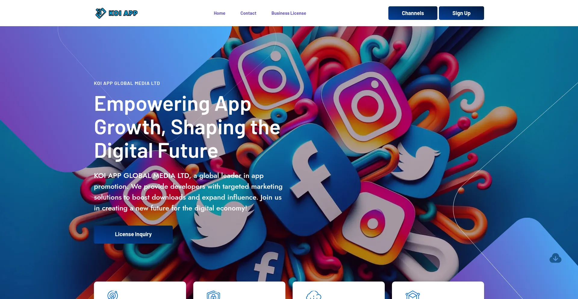 Website screenshot of Koiapp.vip