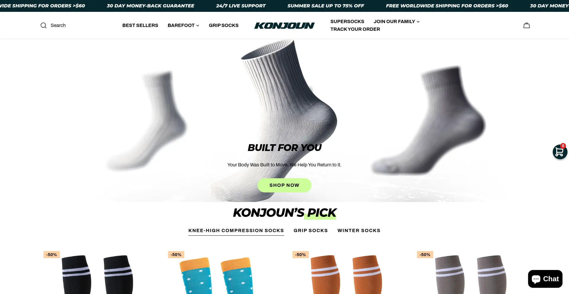 Website screenshot of Konjoun.com