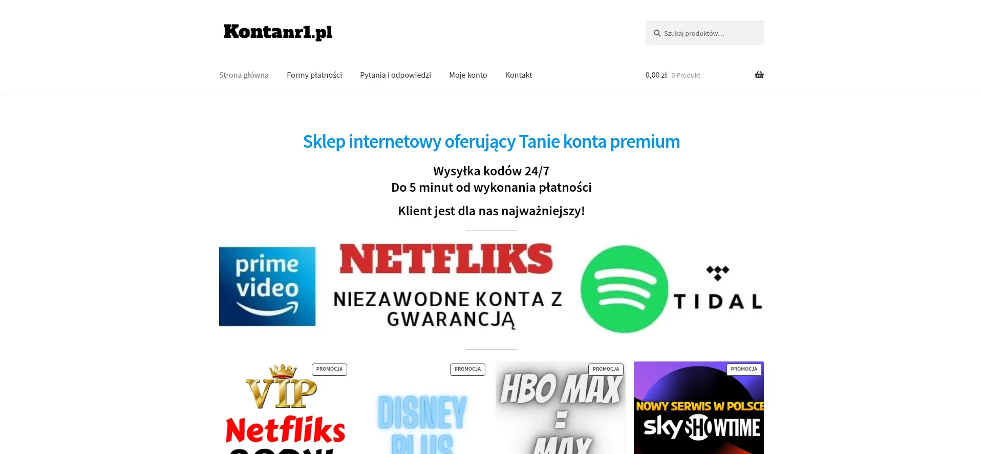 Website screenshot of Kontanr1.store
