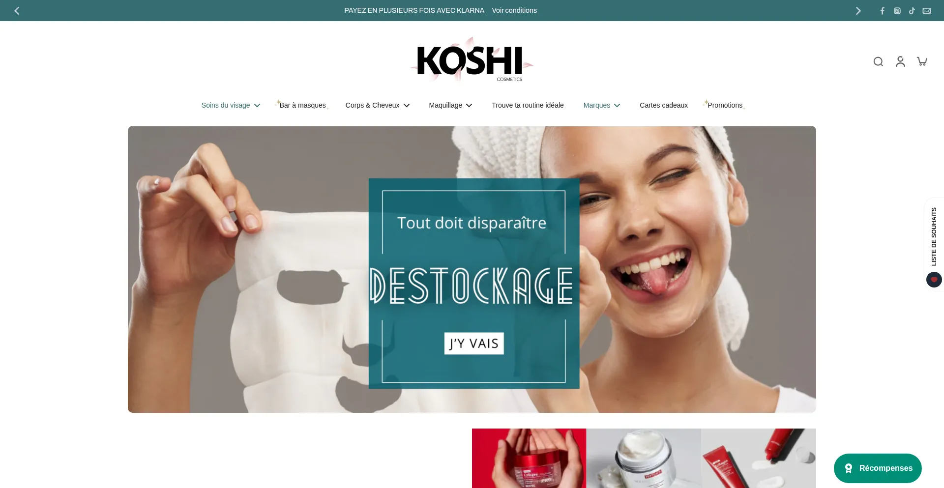 Koshicosmetics.fr Screenshot