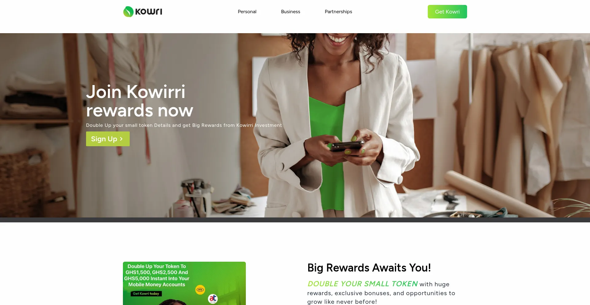 Website screenshot of Kowriir.site