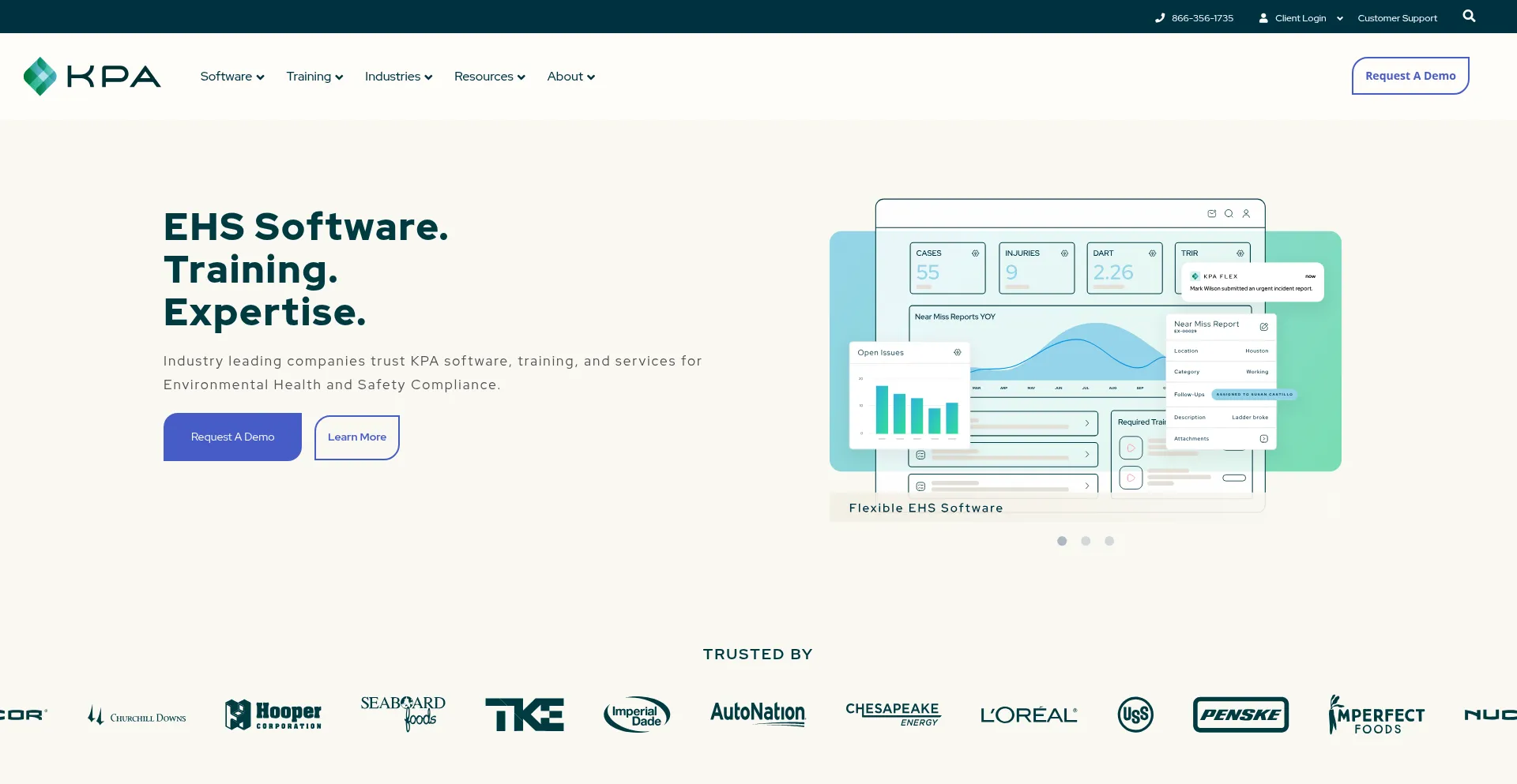 Website screenshot of Kpa.io