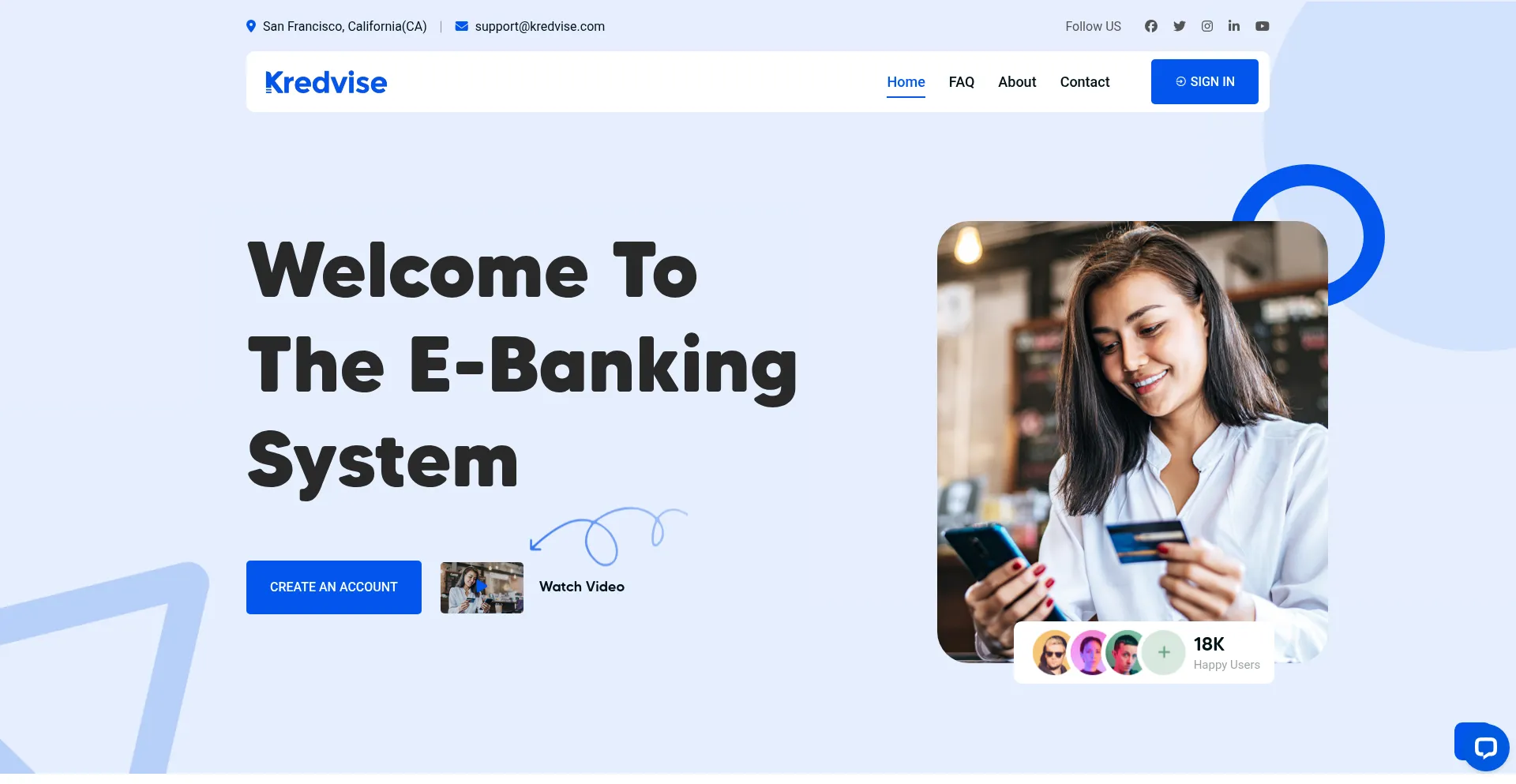 Website screenshot of Kredvise.com