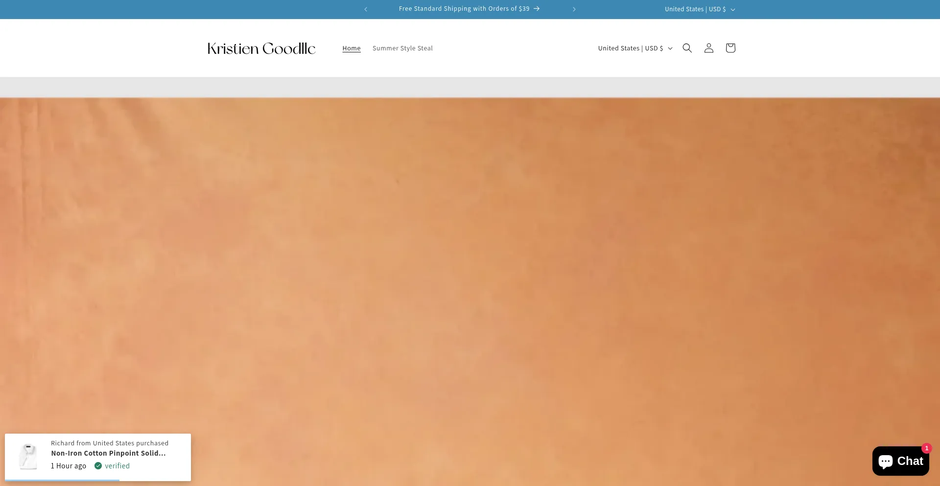 Website screenshot of Kristiengoodllc.com