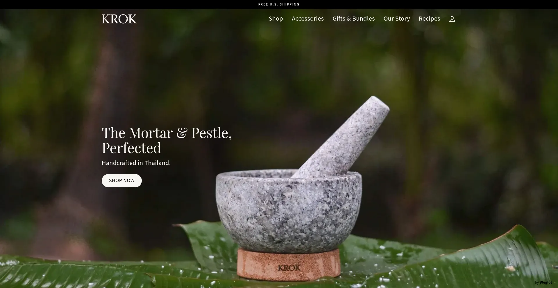 Website screenshot of Krokcraft.com