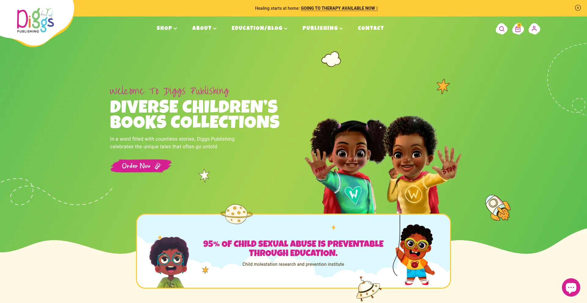 Website screenshot of Ksdiggs.com