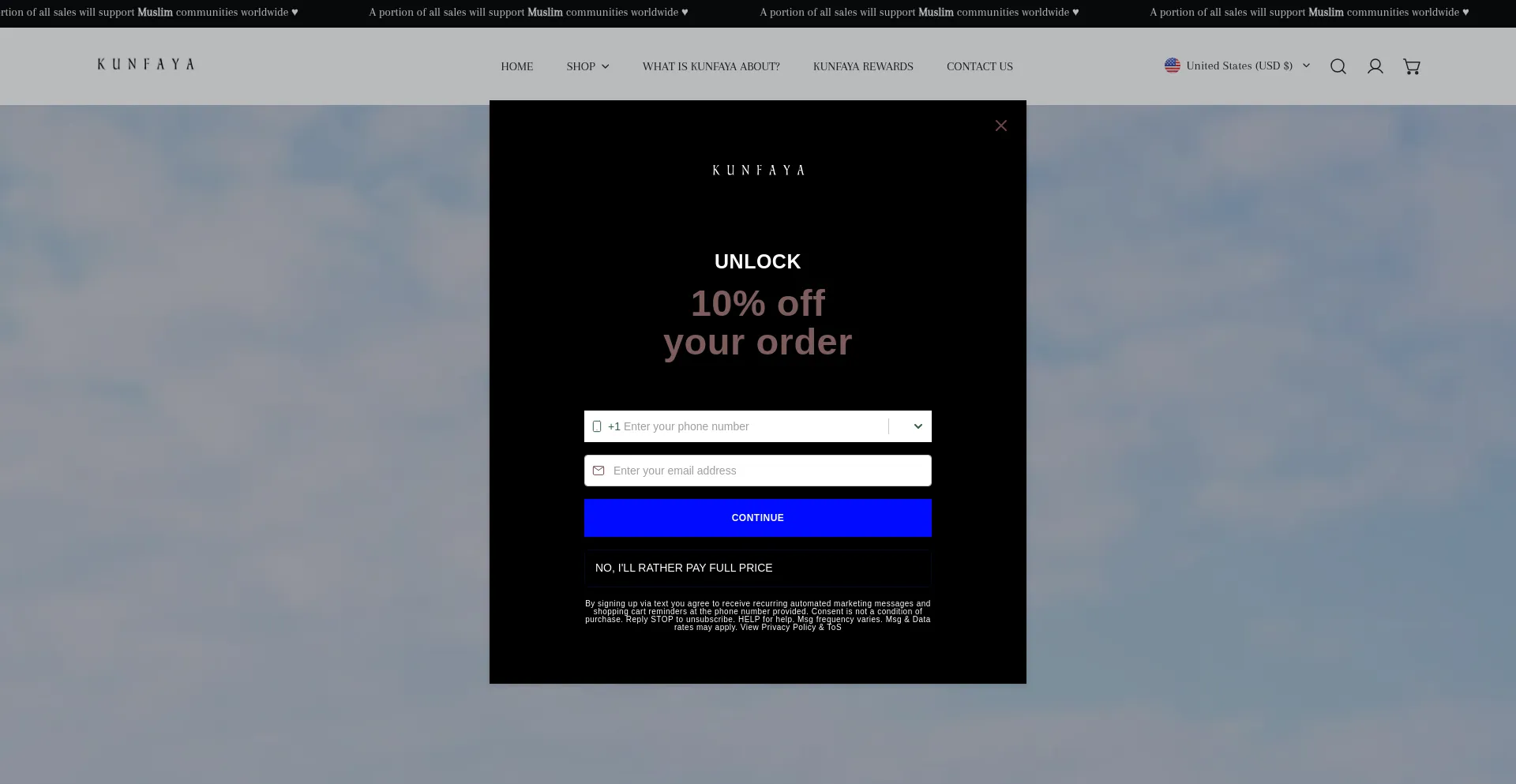 Kunfayashop.com Screenshot
