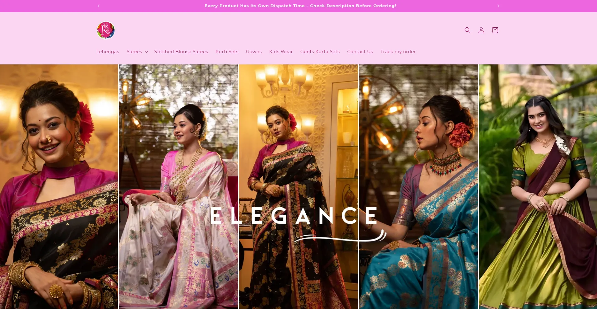 Website screenshot of Kvsshopping.com