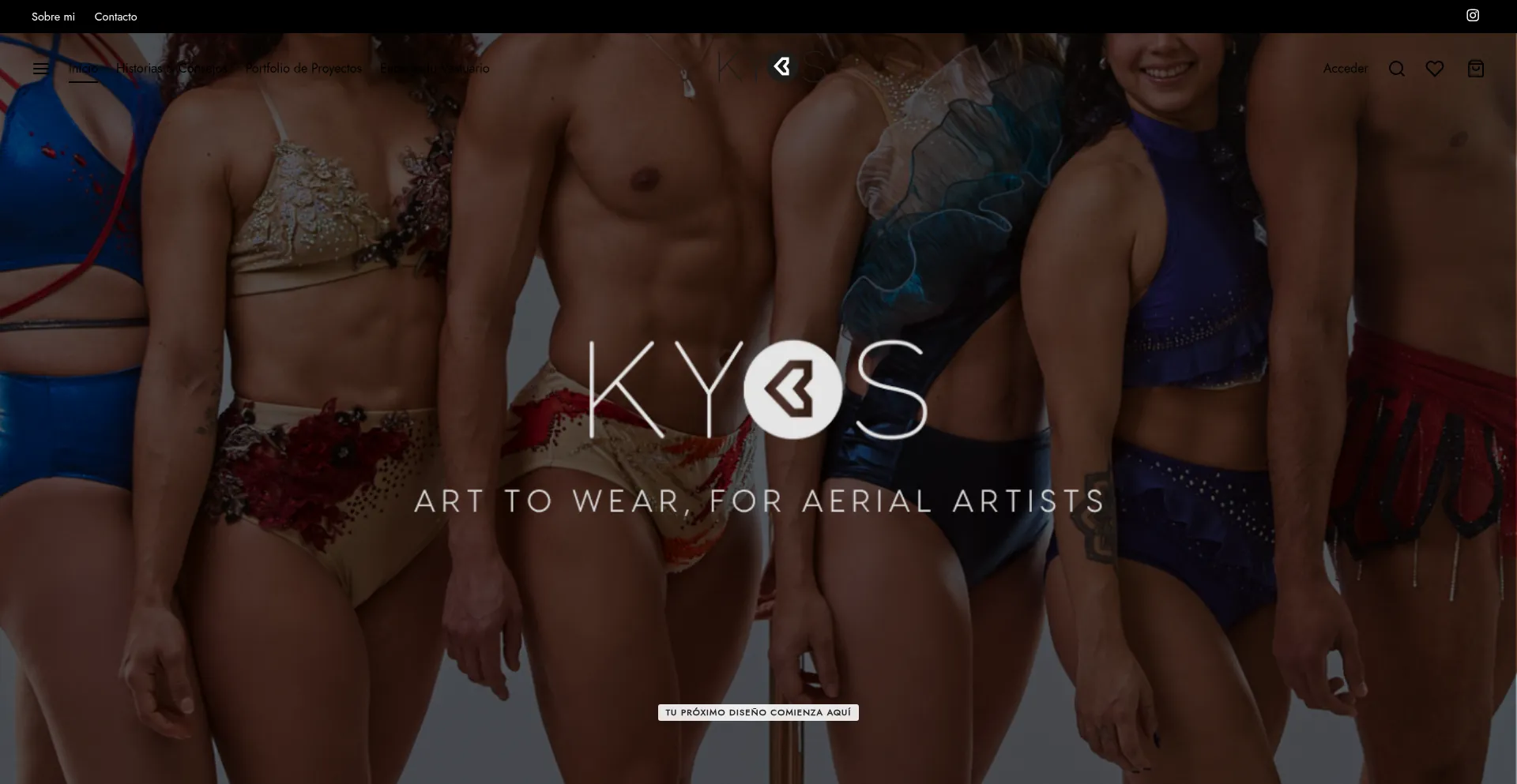 Website screenshot of Kyospolewear.com