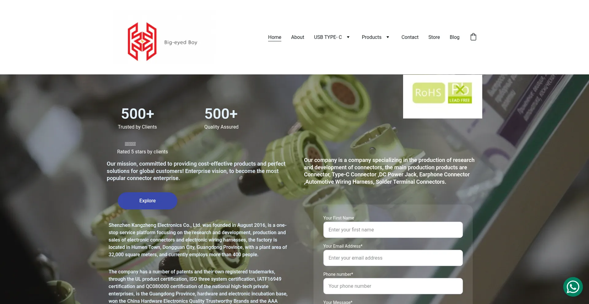 Website screenshot of Kz-connector.com