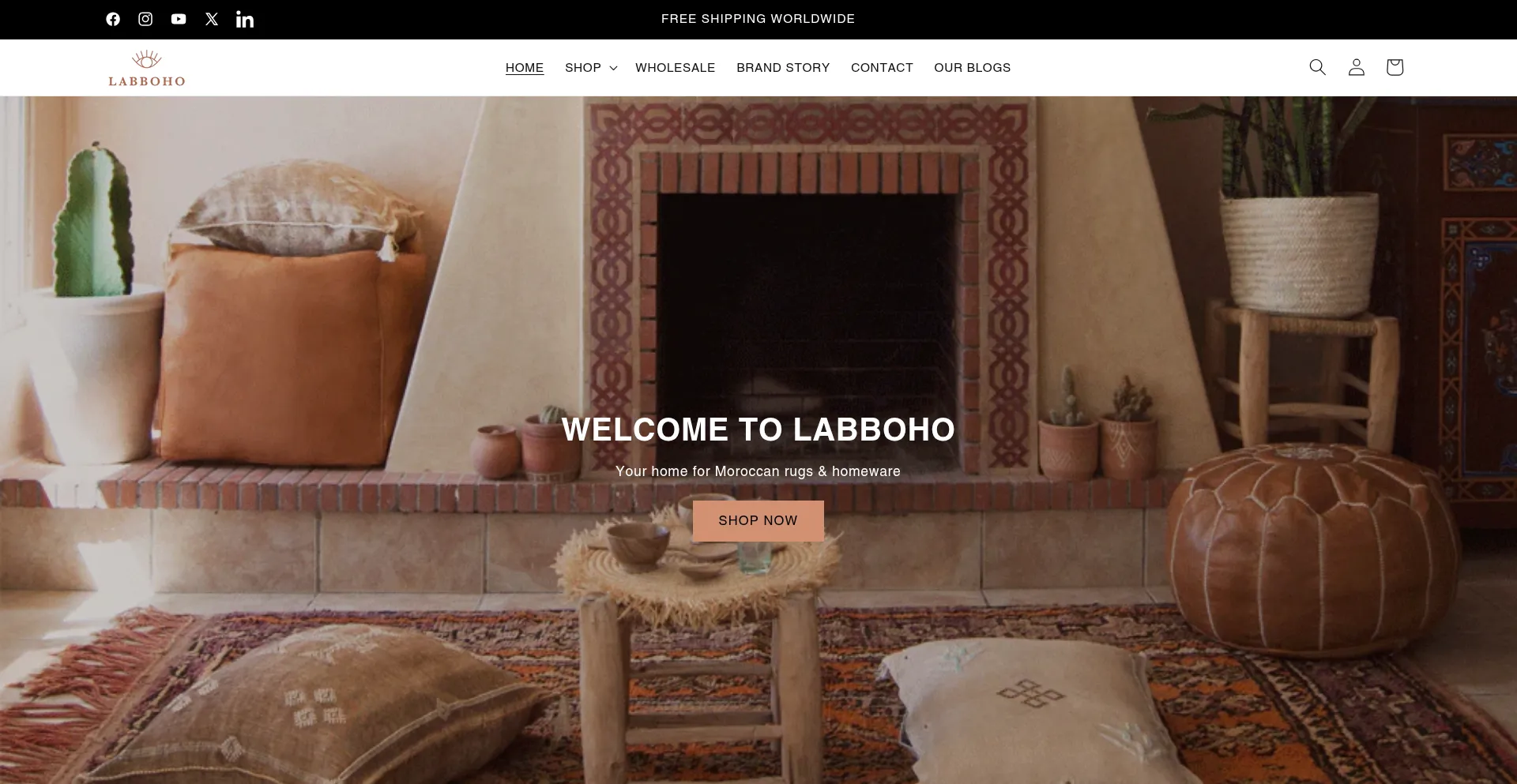 Website screenshot of Labboho.com