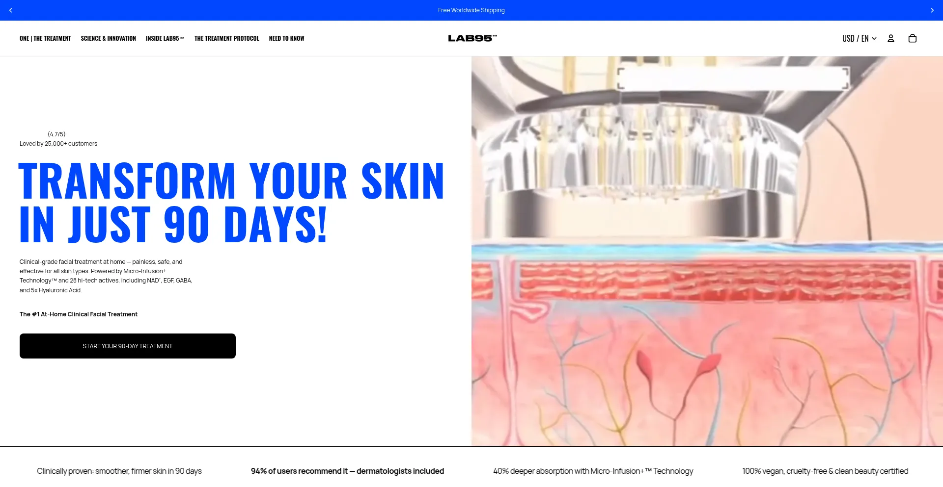 Labninetyfive.com Screenshot
