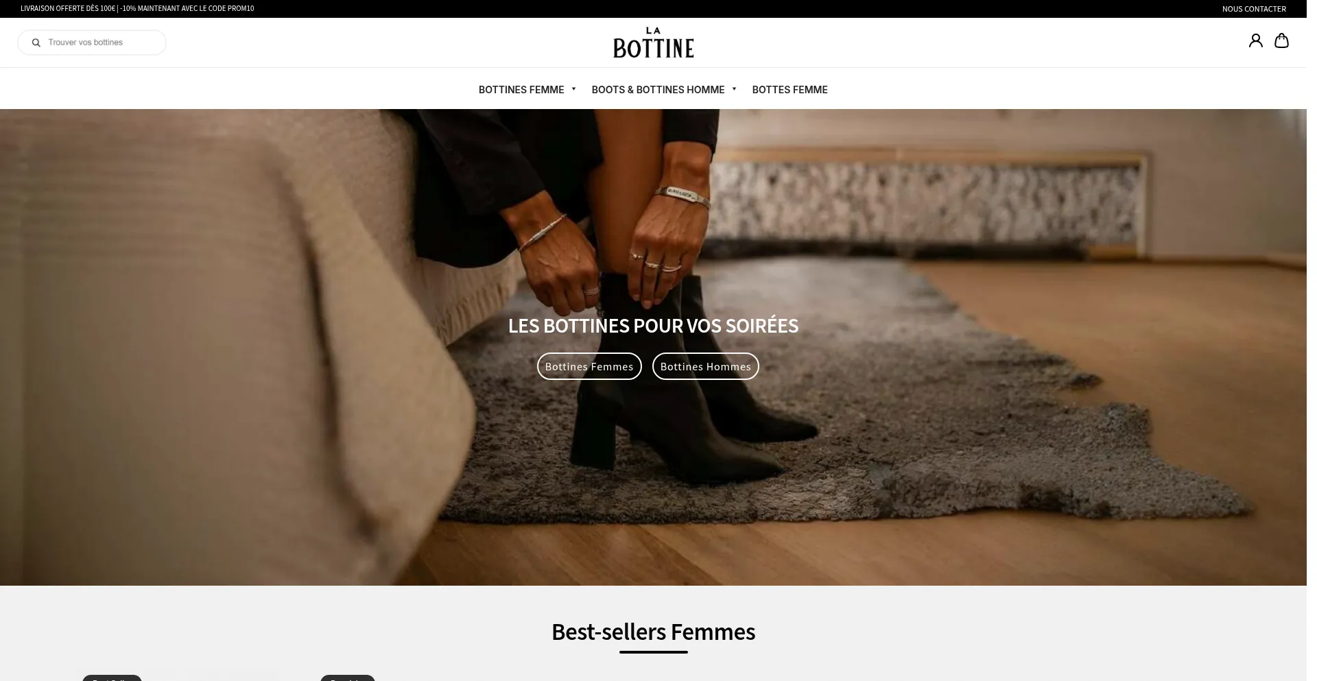Website screenshot of Labottine.com