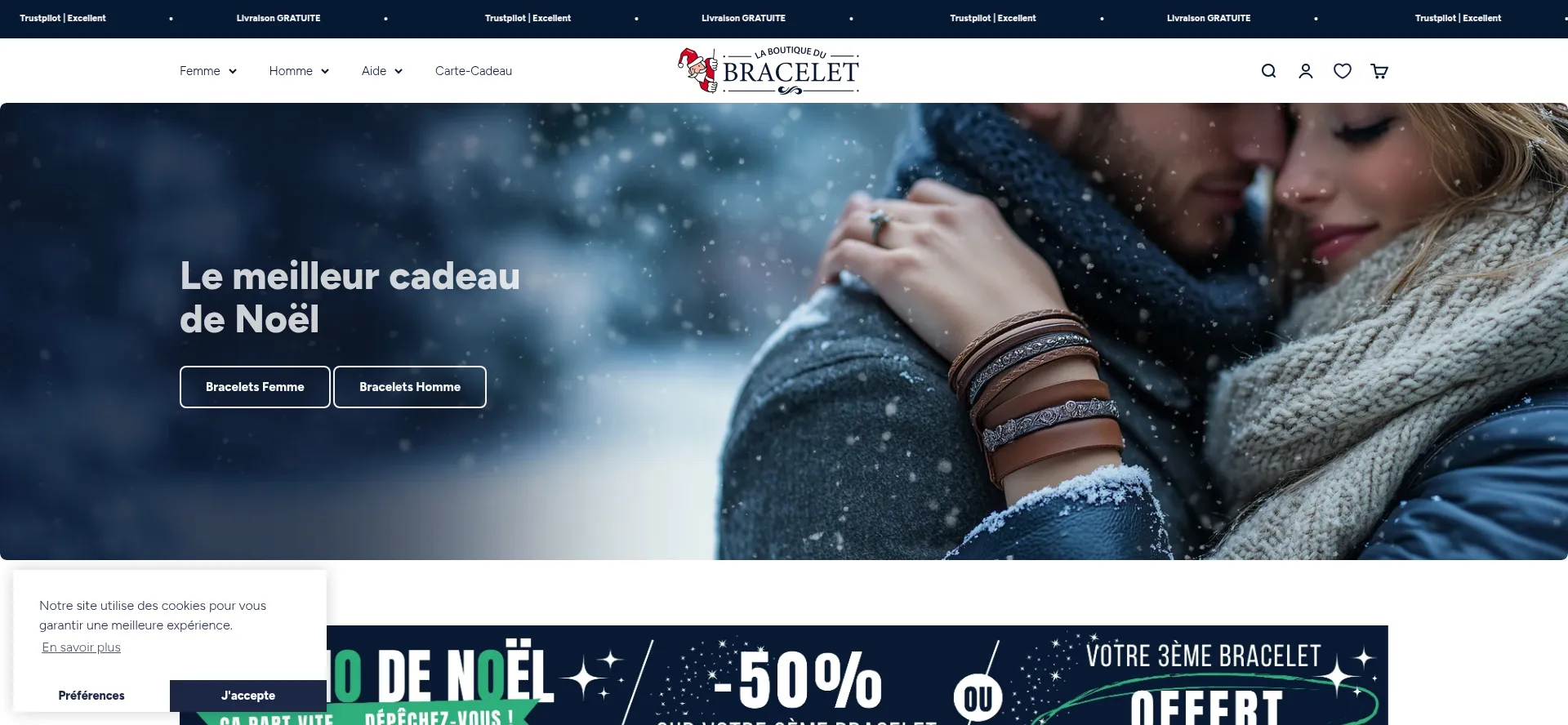 Website screenshot of Laboutiquedubracelet.fr