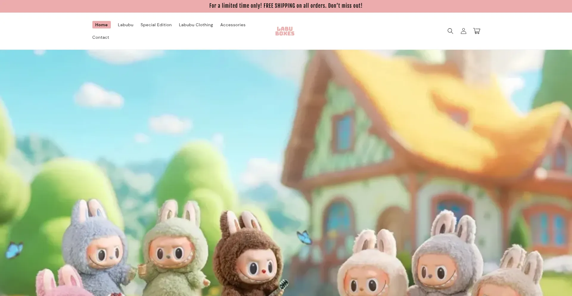 Website screenshot of Labuboxes.com