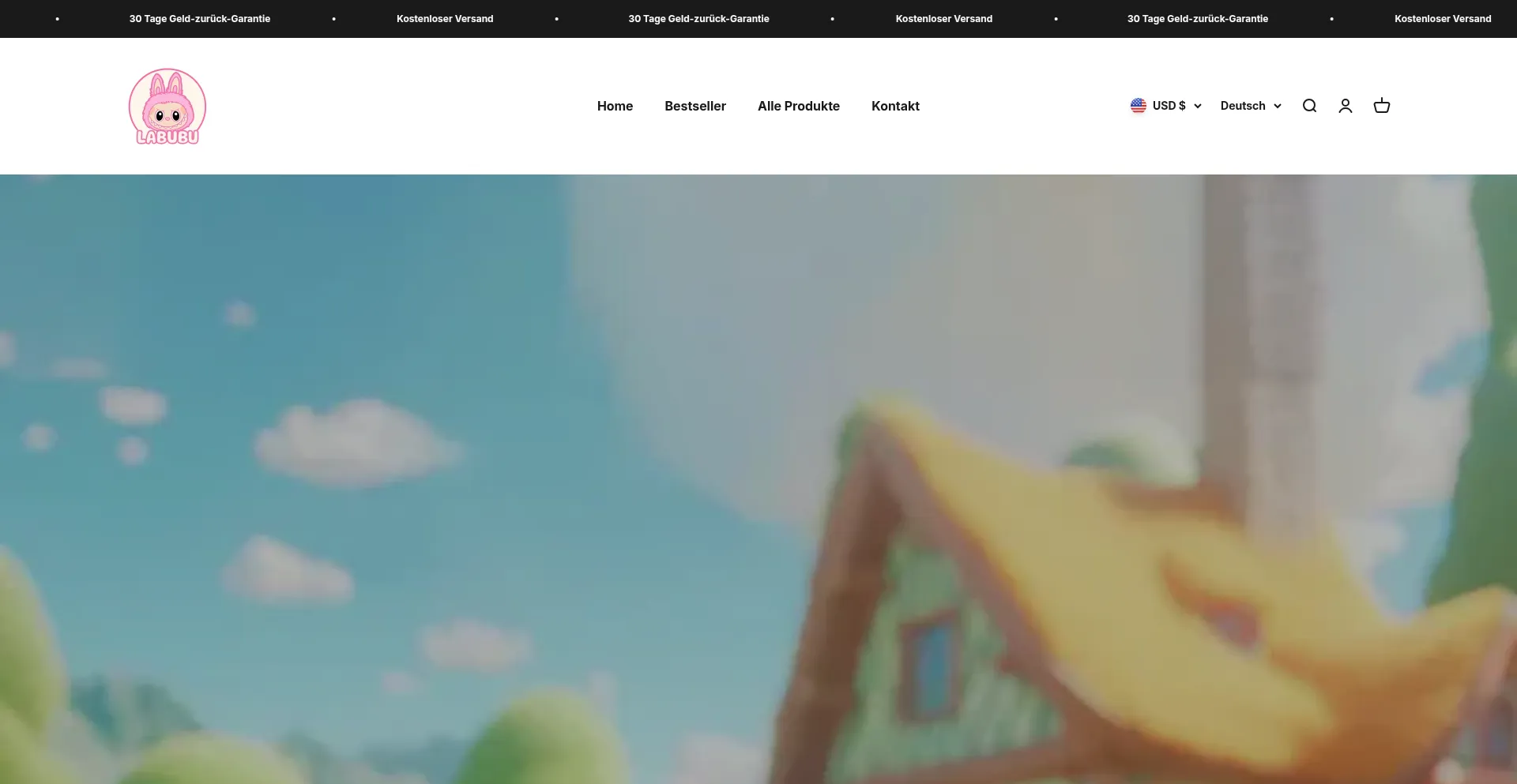 Website screenshot of Labubuofficial.de