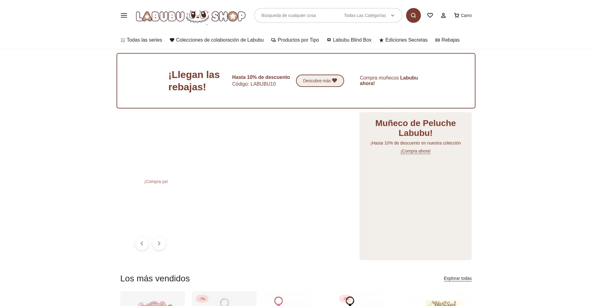 Website screenshot of Labubuoriginal.es