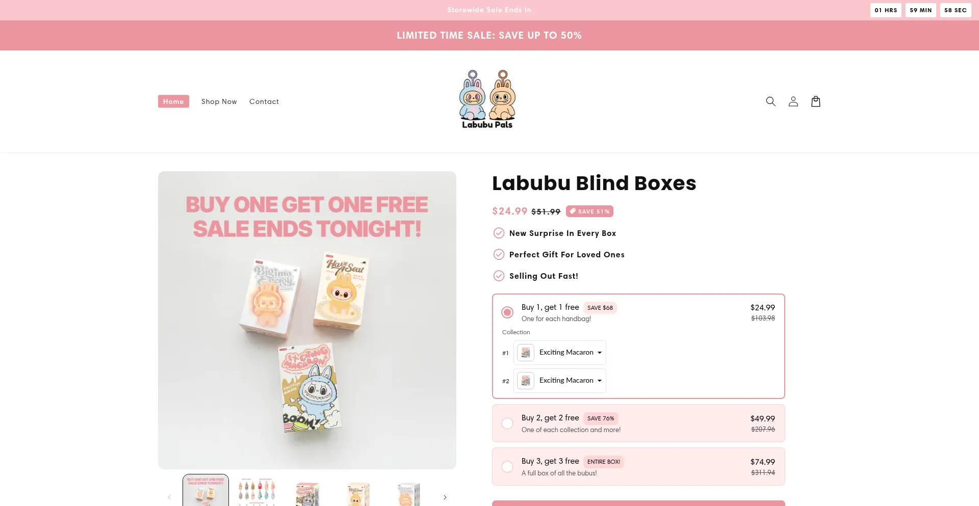 Website screenshot of Labubupal.store