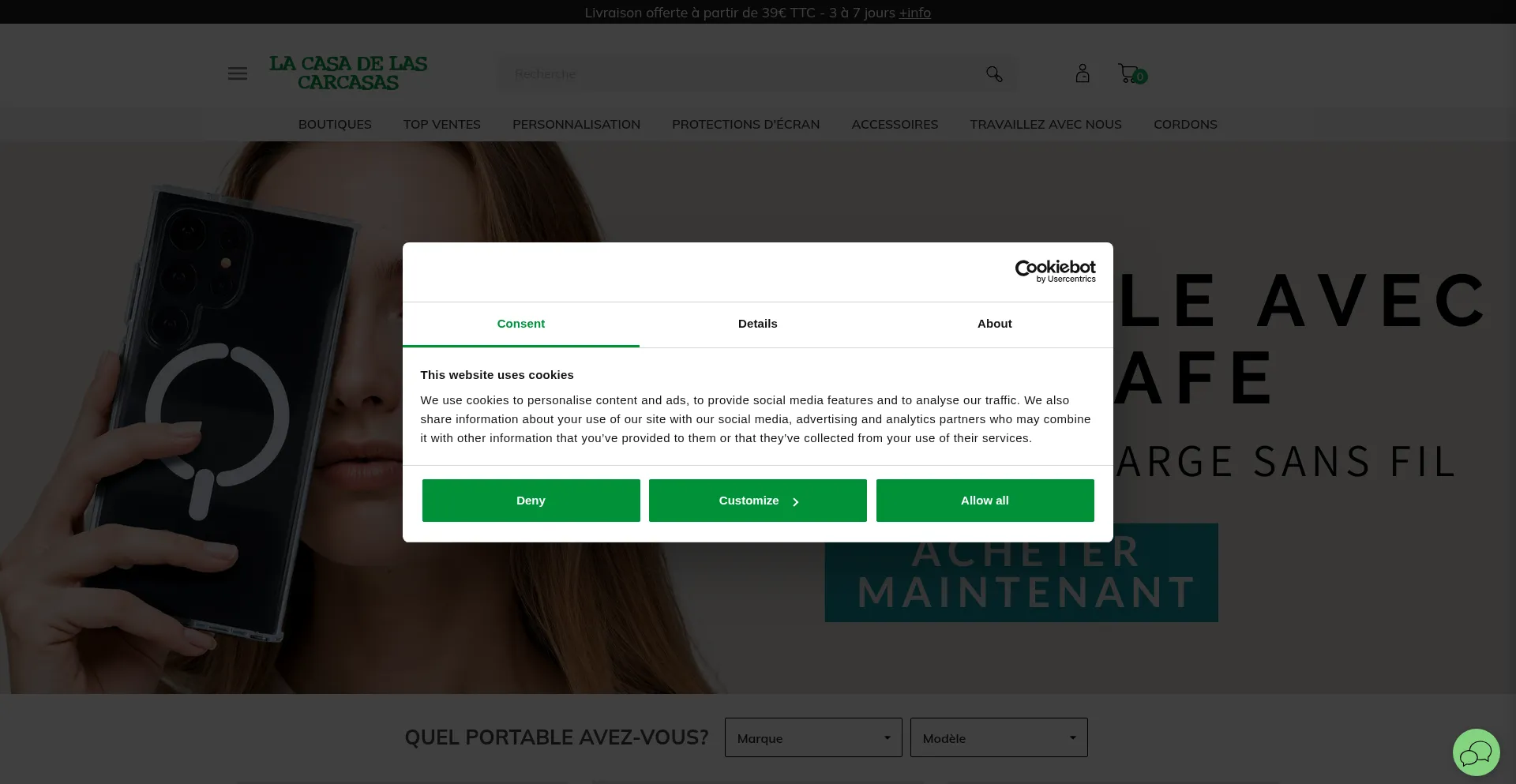Website screenshot of Lacasadelascarcasas.fr