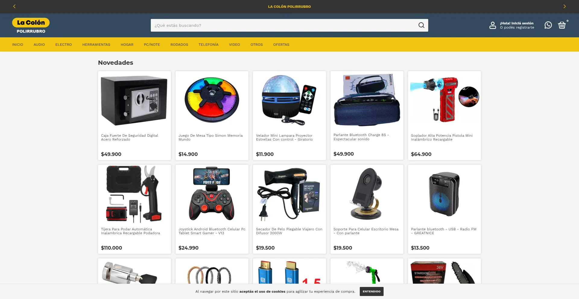 Website screenshot of Lacolon.com.ar