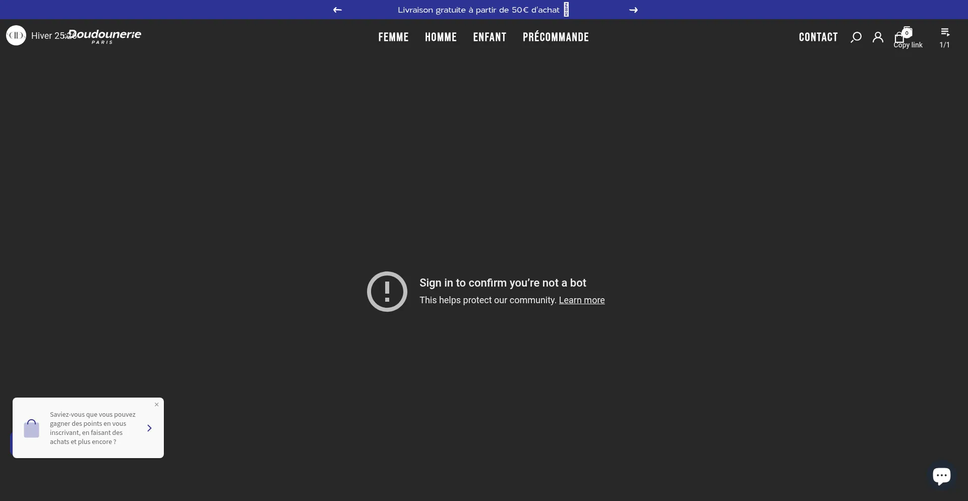 Website screenshot of Ladoudounerieparis.com