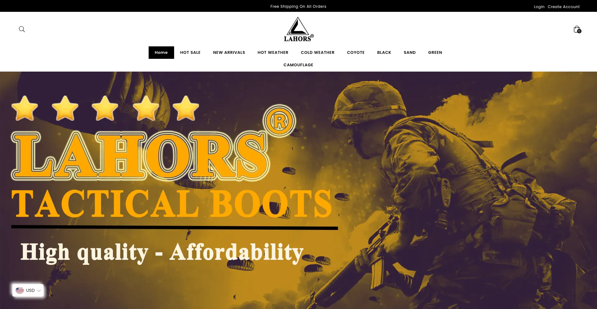 Website screenshot of Lahors.com