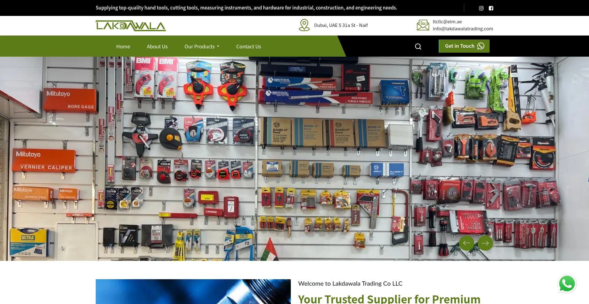 Website screenshot of Lakdawalatrading.com