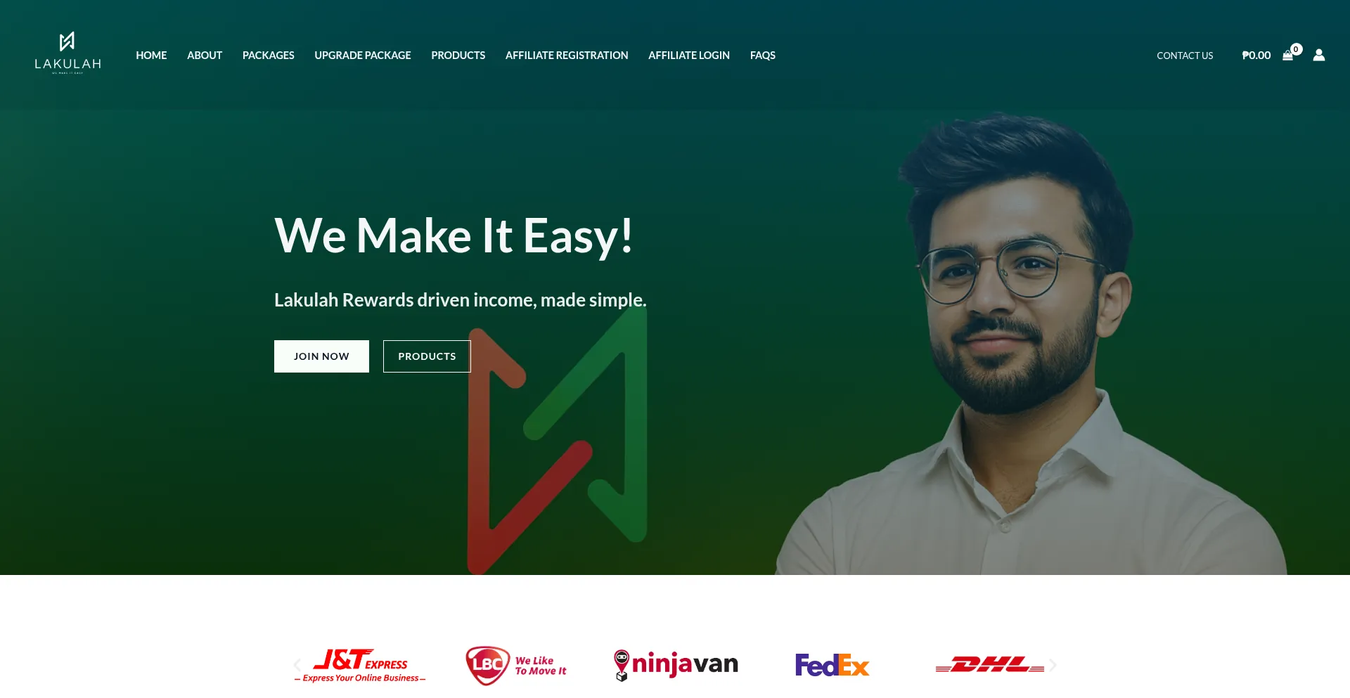 Website screenshot of Lakulahglobal.com