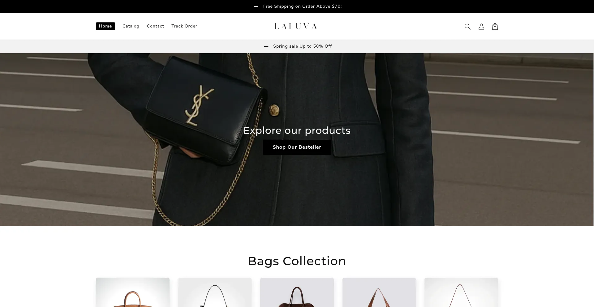 Website screenshot of Laluva.com