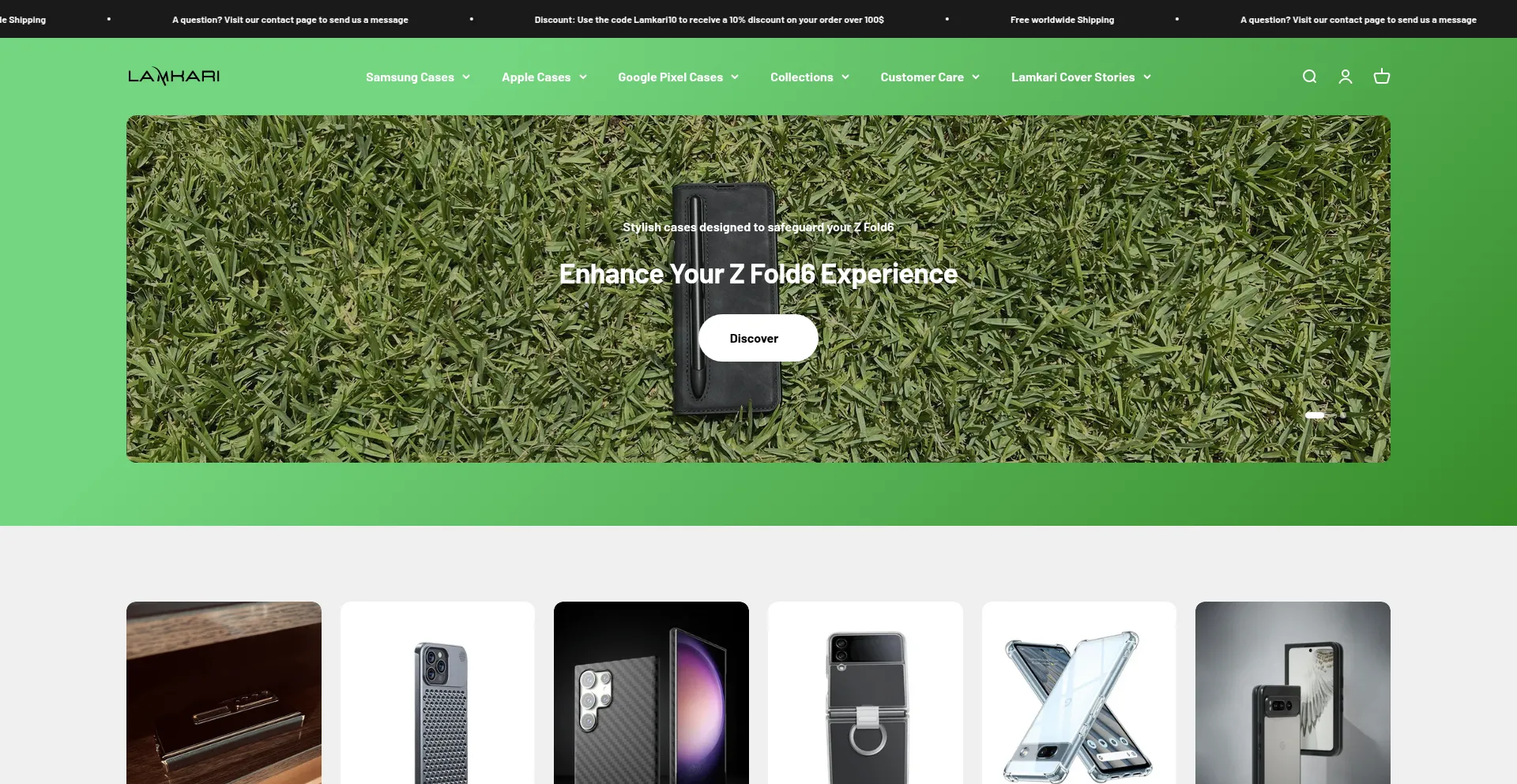 Website screenshot of Lamkari.com