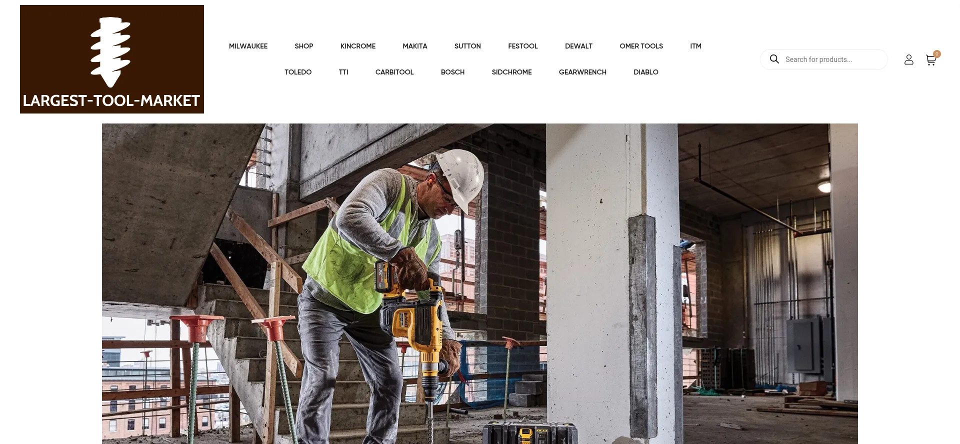 Website screenshot of Largest-tool-market.com