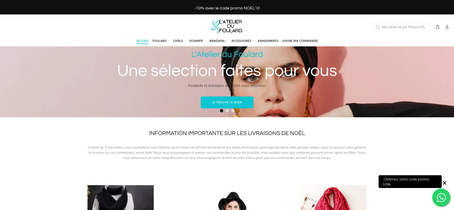 Latelierdufoulard.com Screenshot