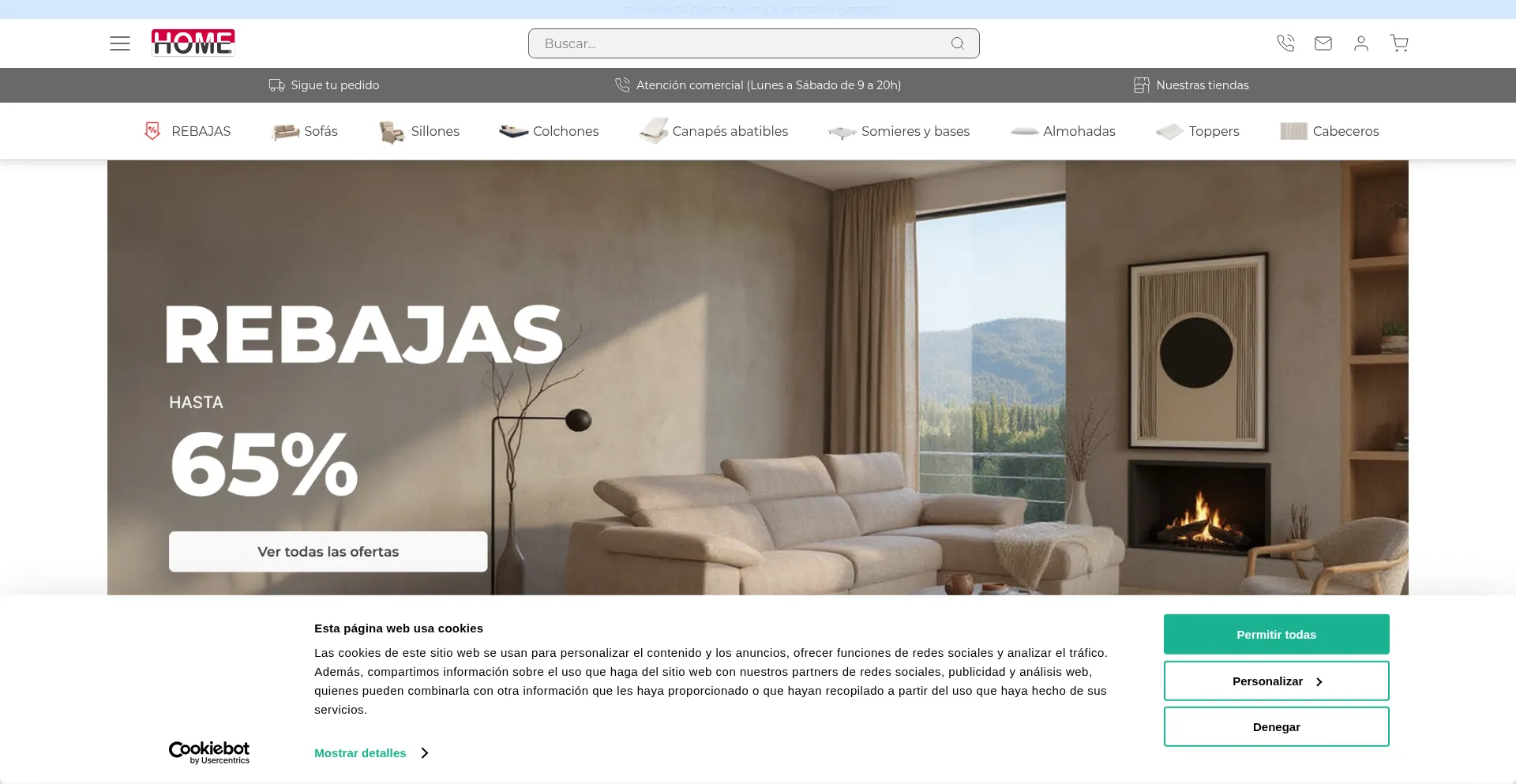 Latiendahome.com Screenshot
