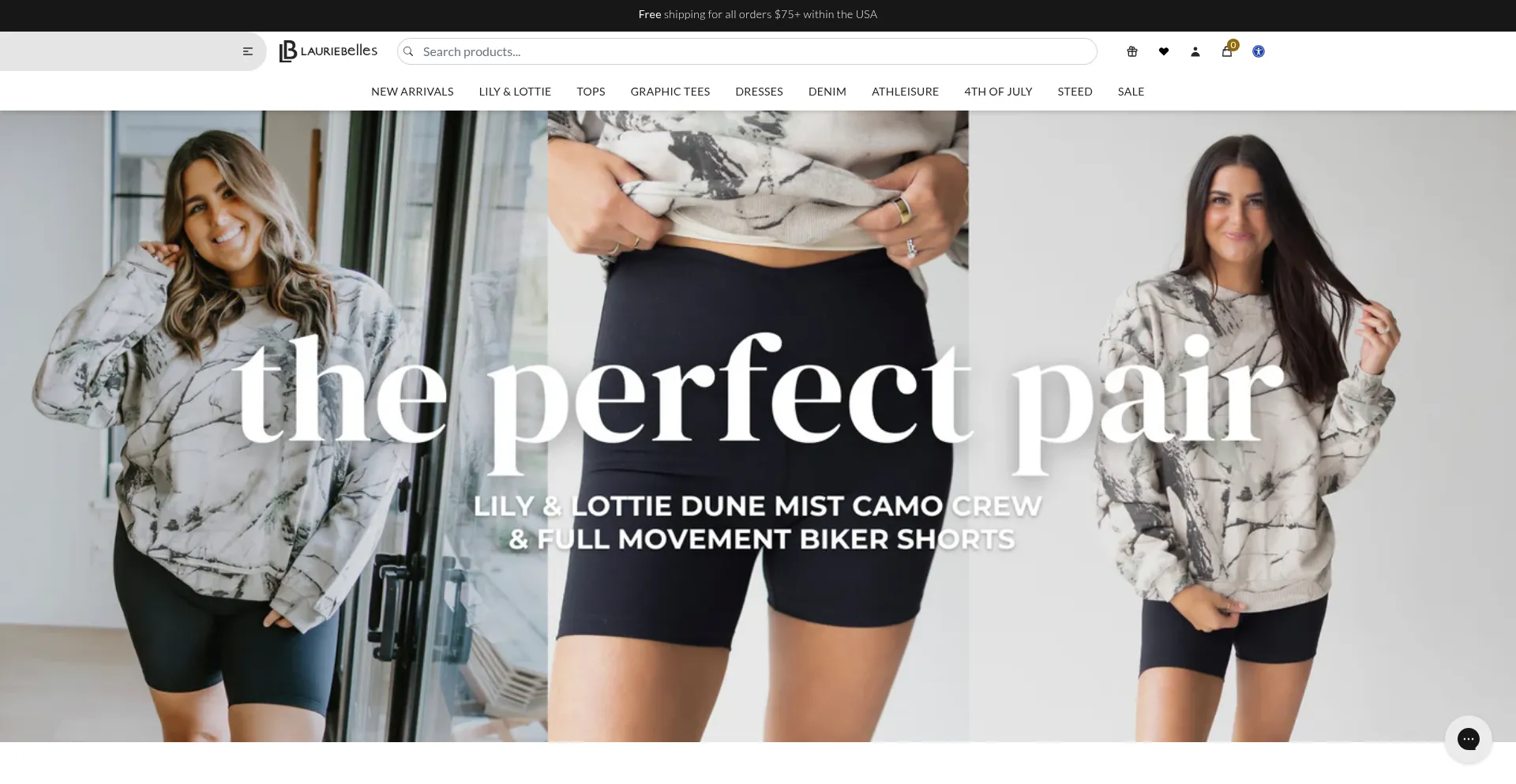 Website screenshot of Lauriebelles.com