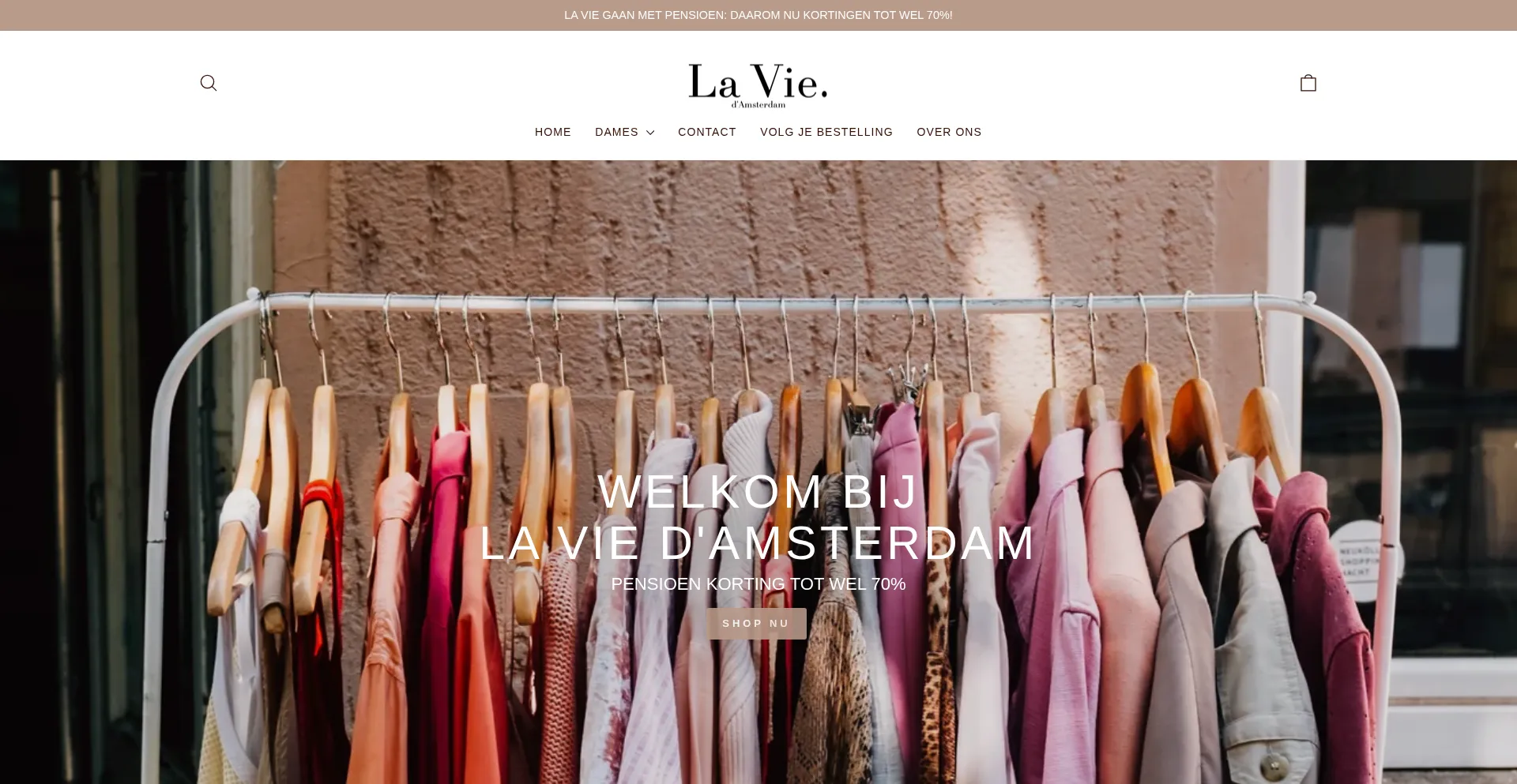 Website screenshot of Laviedamsterdam.com