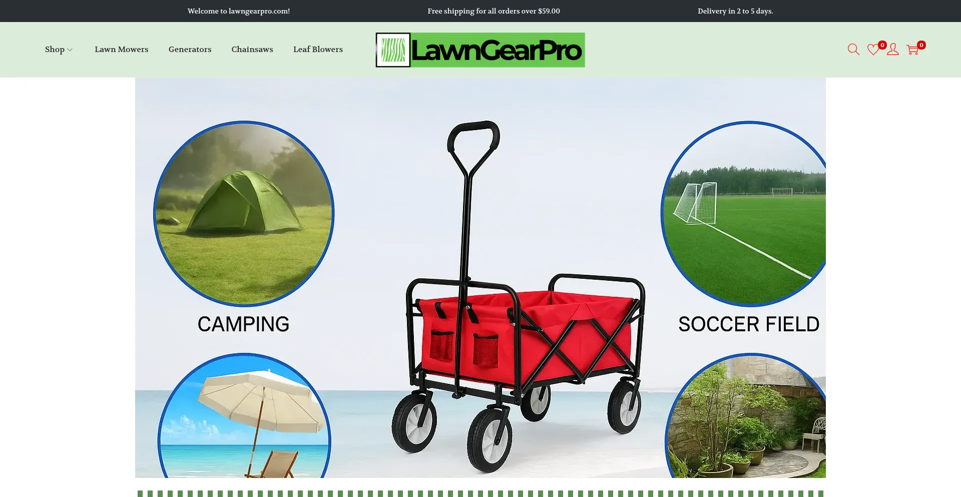 Lawngearpro.com Screenshot