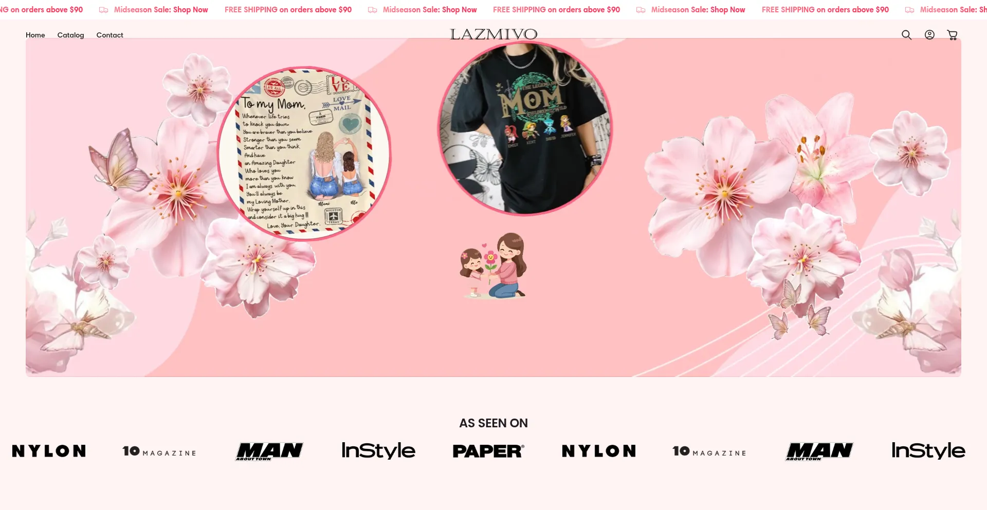 Website screenshot of Lazmivo.com