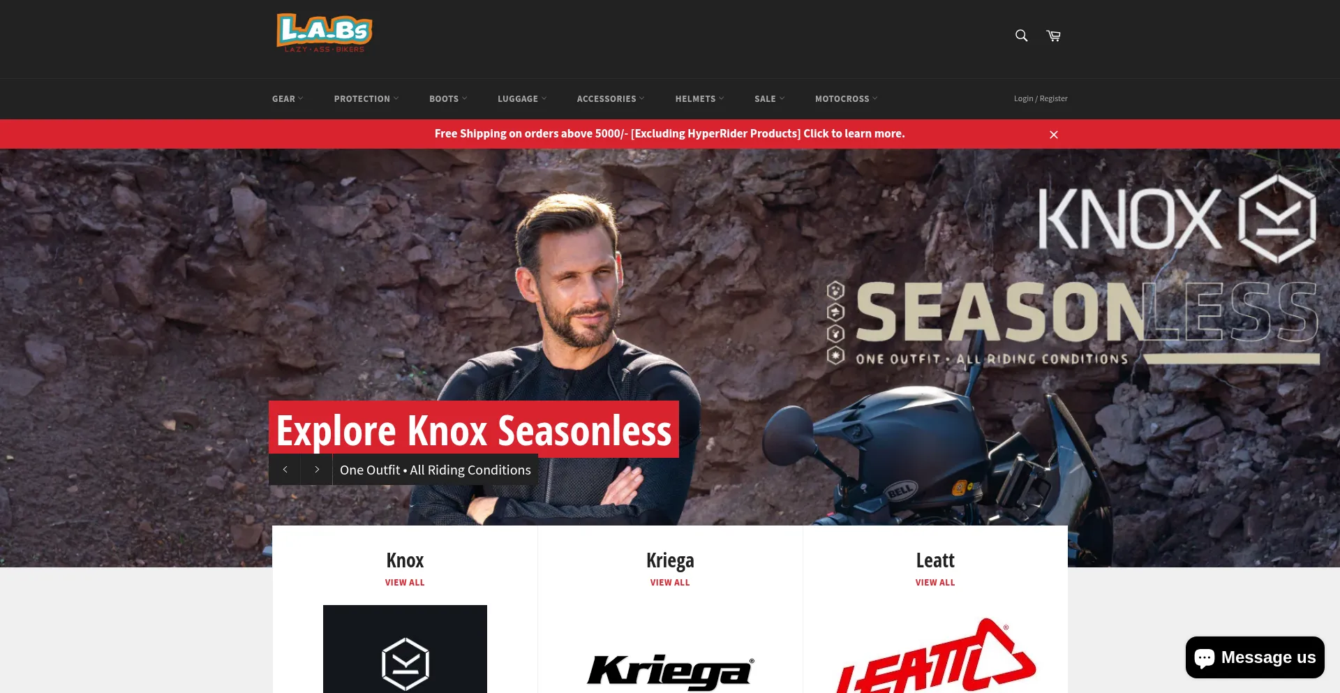 Website screenshot of Lazyassbikers.com