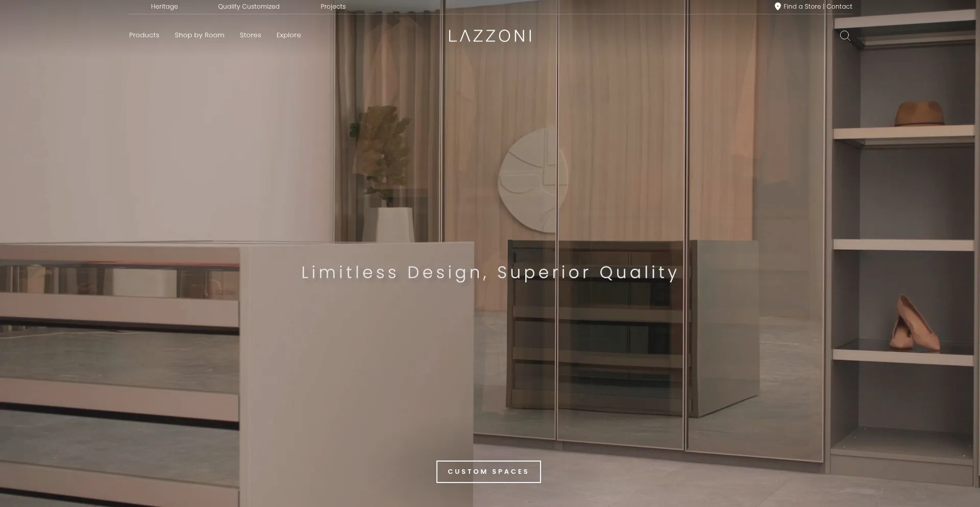 Website screenshot of Lazzoni.com