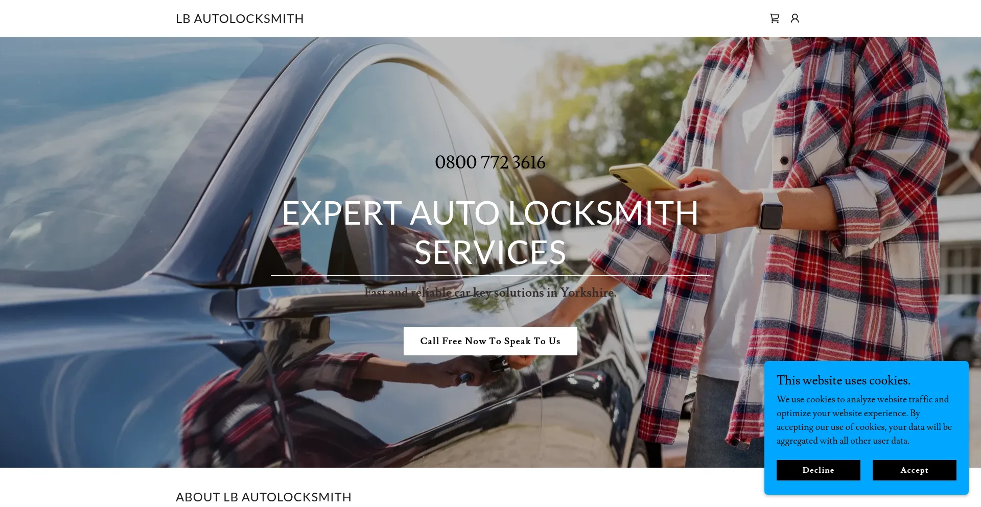 Website screenshot of Lb-autolocksmiths.co.uk