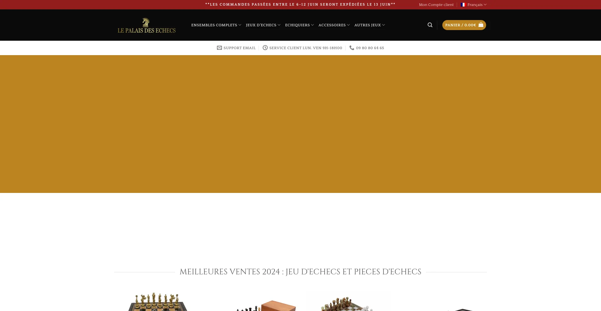 Website screenshot of Le-palais-des-echecs.com