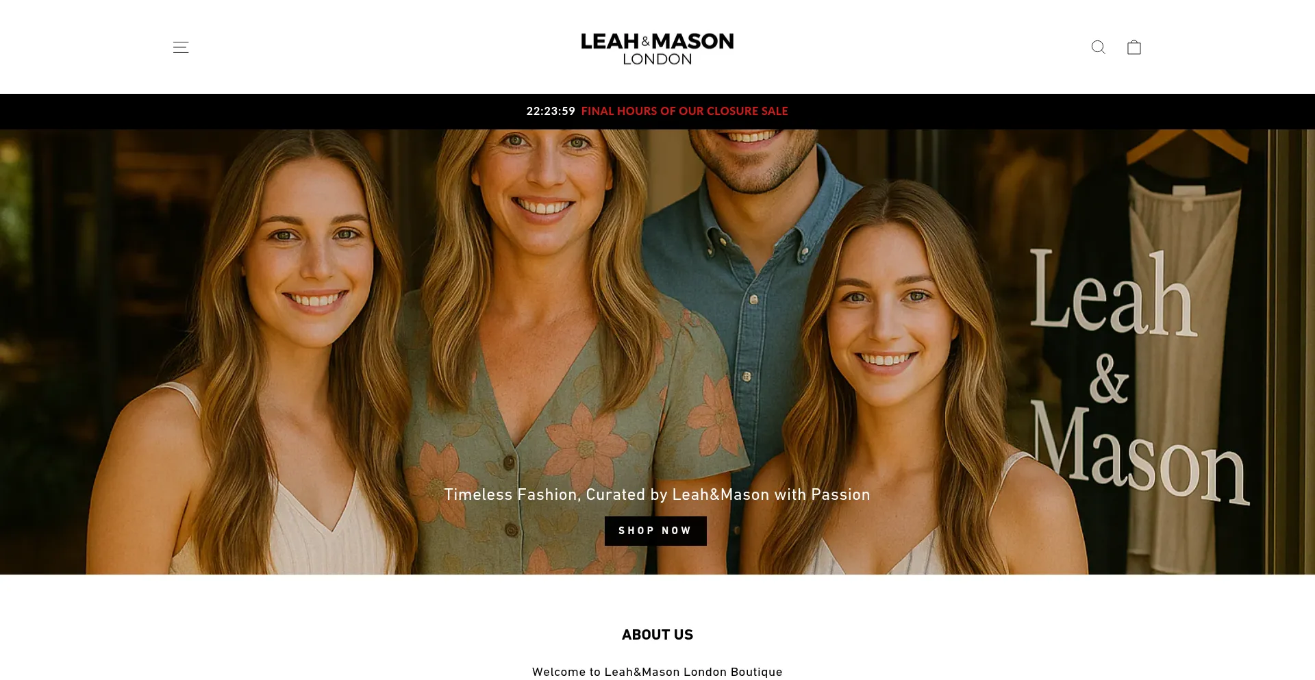Website screenshot of Leahmason-london.uk