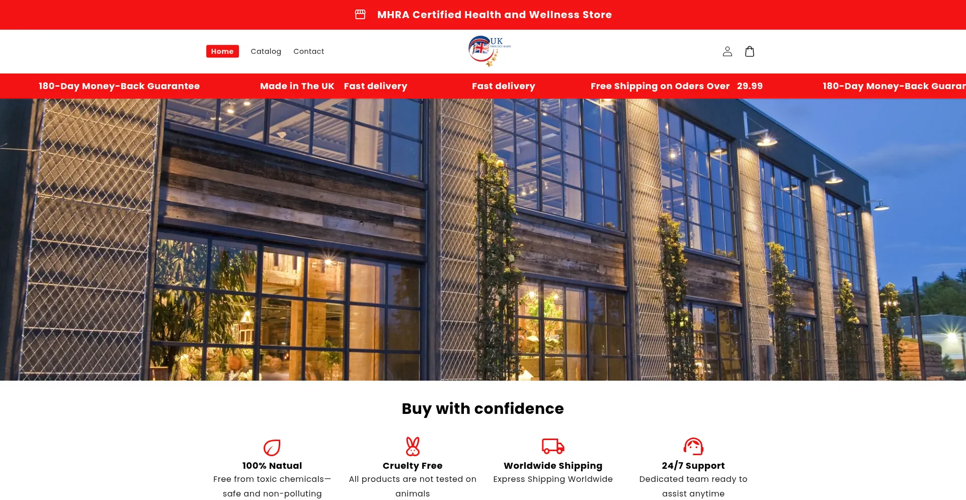 Website screenshot of Leanluxecra.com