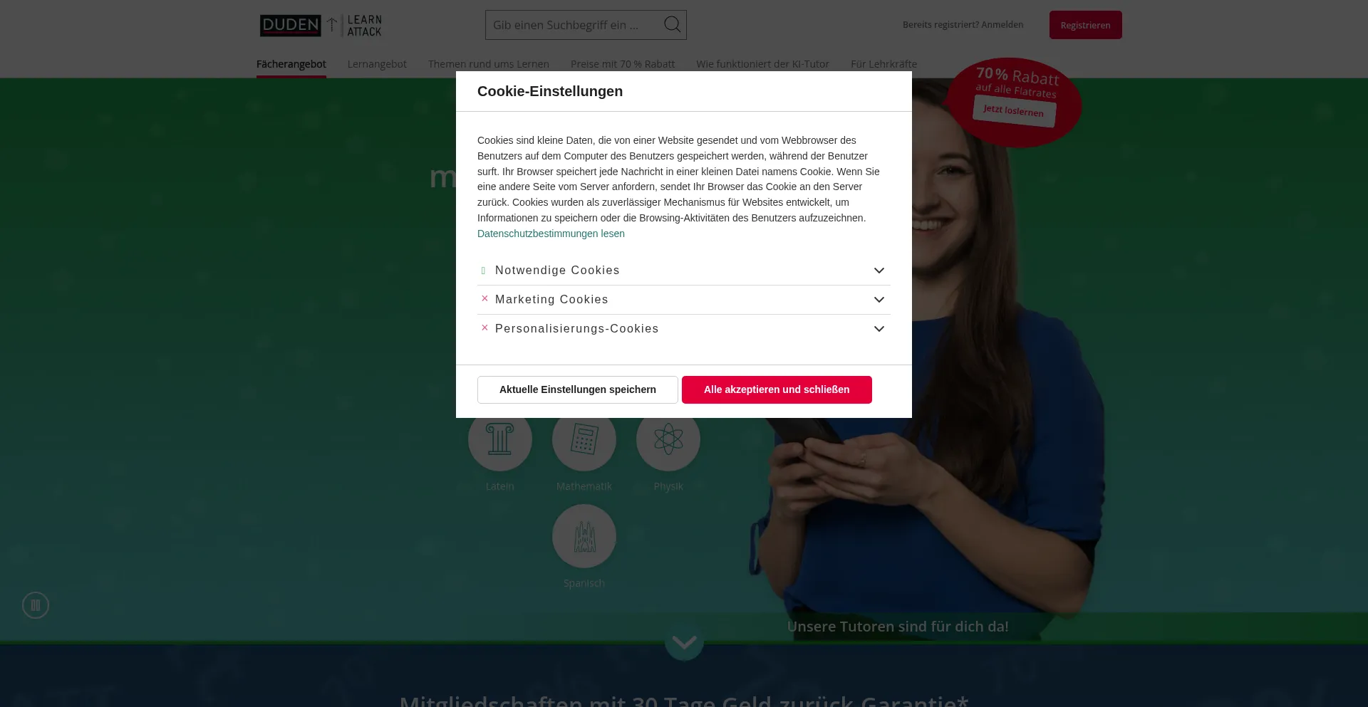 Learnattack.de Screenshot