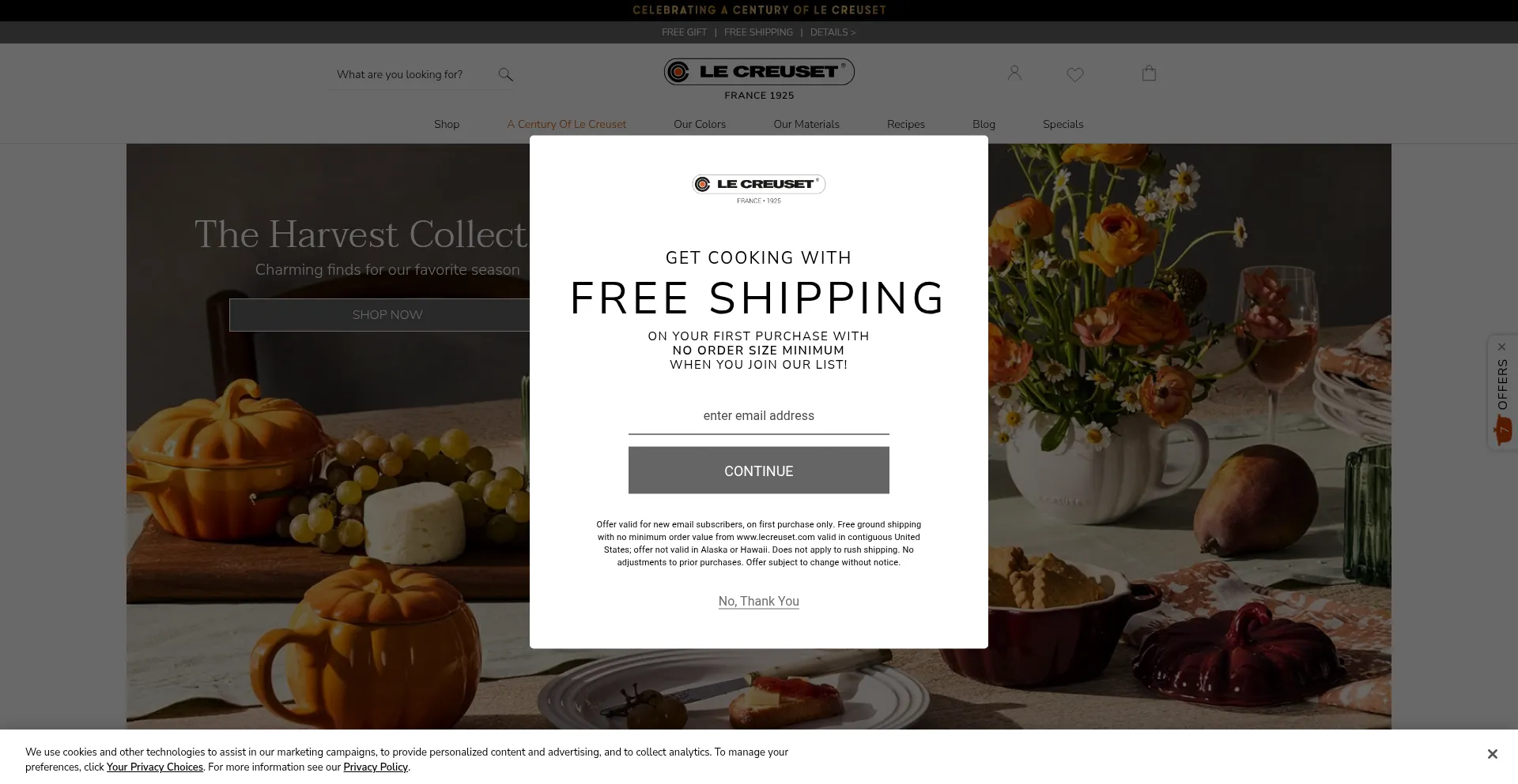 Lecreuset.com Screenshot